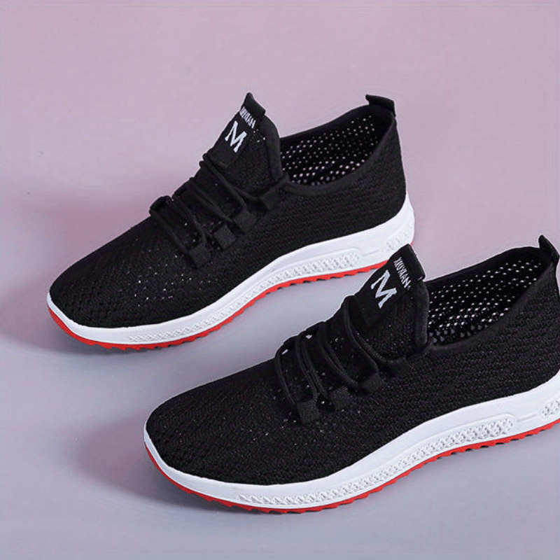 Women's Mesh Sneakers Lace Up Outdoor Shoes Lightweight Trainers