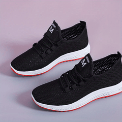 Women's Mesh Sneakers Lace Up Outdoor Shoes Lightweight Trainers