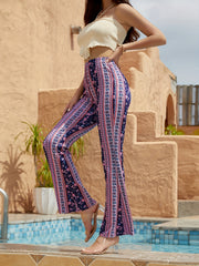 Boho Floral Yoga Pants Bell Bottom Leggings