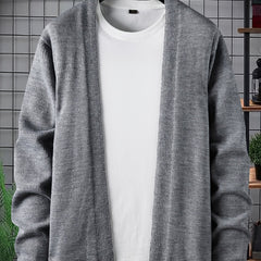 Men's Crew Neck Knit Cardigan Long Sleeve Sweater