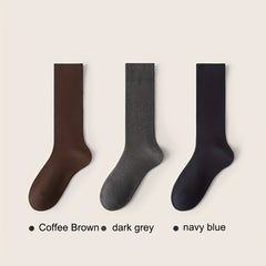 Classic Solid Cotton Mid calf Socks - Outdoor Comfortable And Breathable Socks