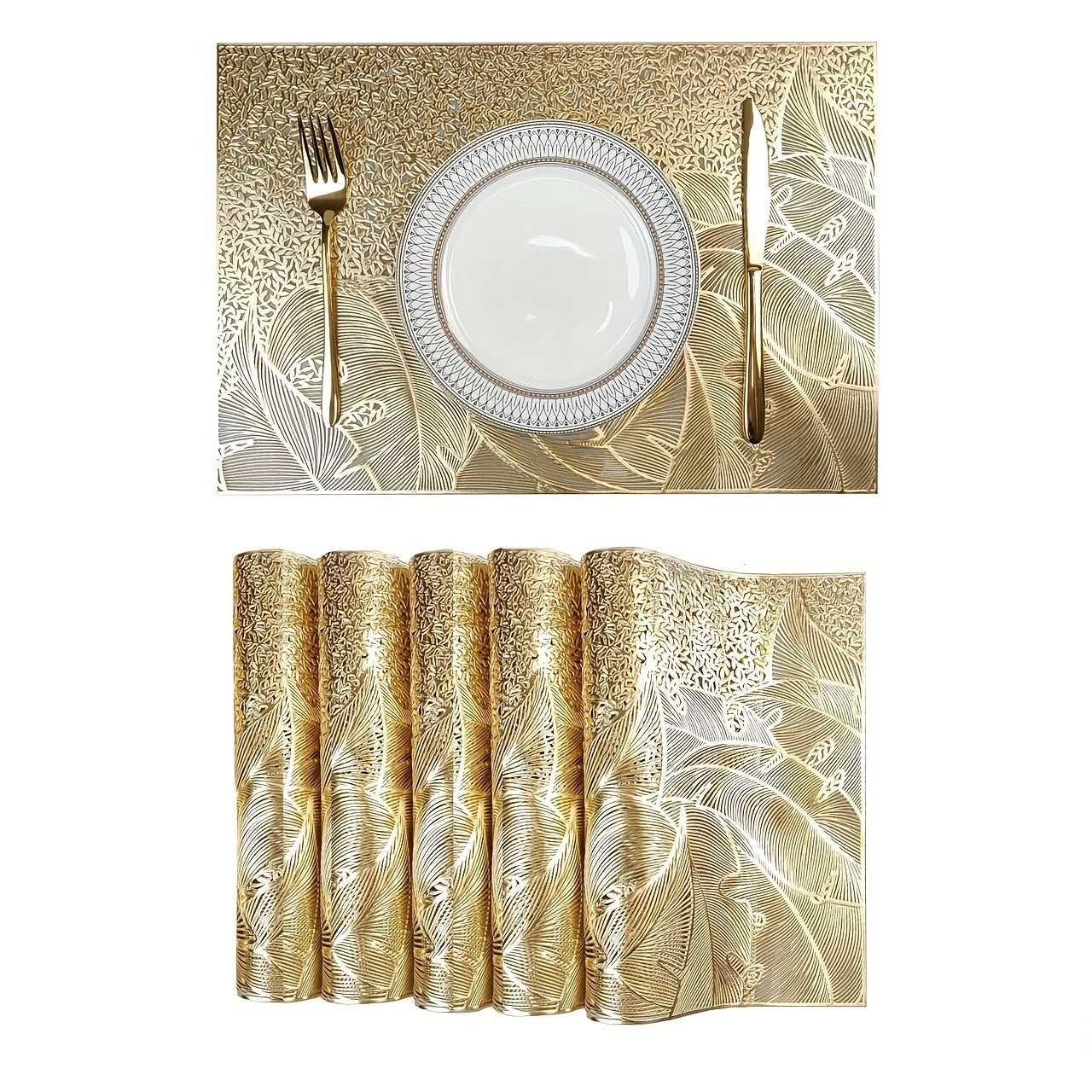 4pcs Waterproof Insulated Placemats Household Table Mat