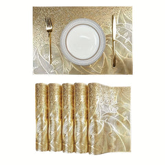 4pcs Waterproof Insulated Placemats Household Table Mat