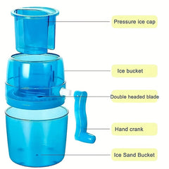 Manual Ice Shaver & Snow Cone Maker - Homemade Ice Crusher