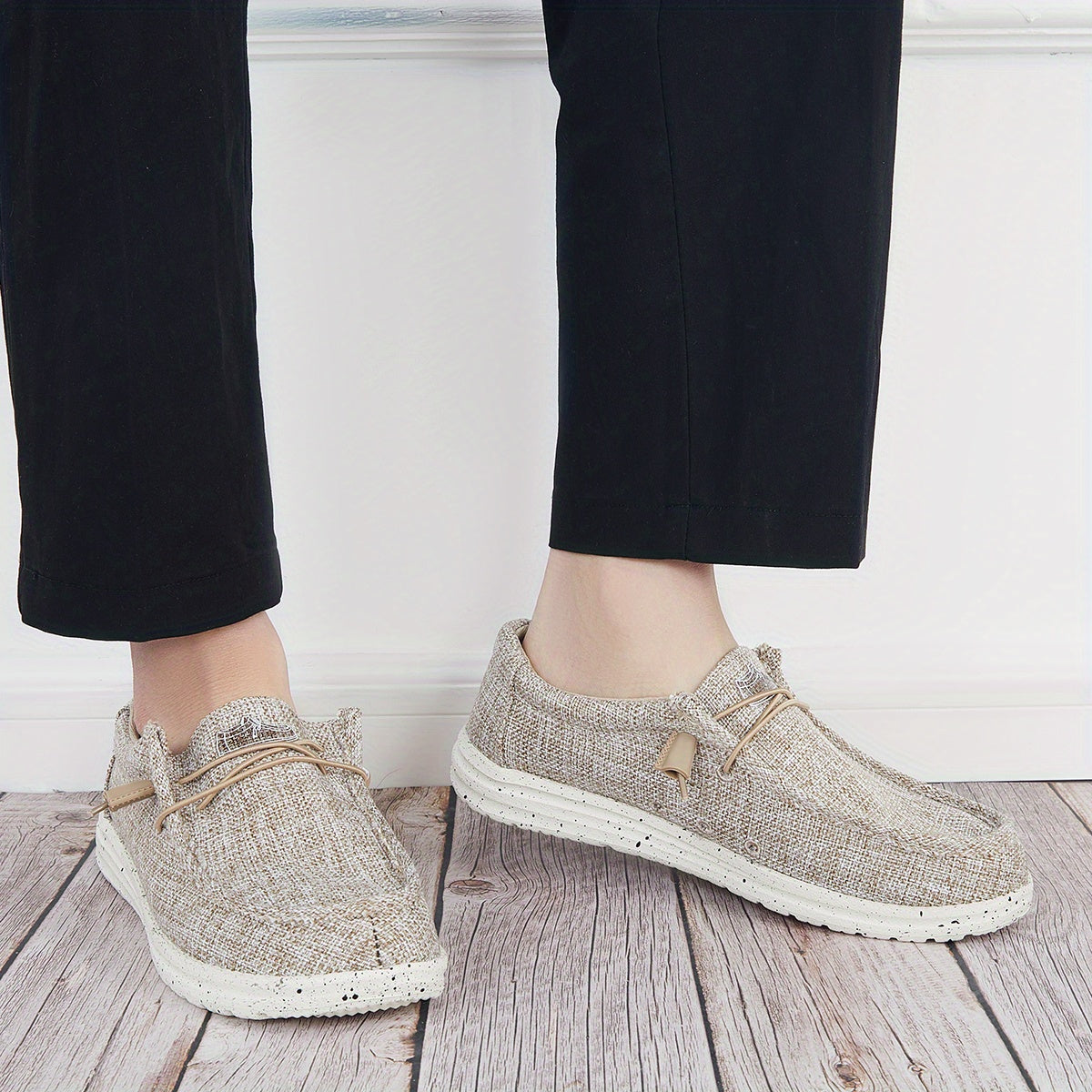 Men's Canvas Slip On Loafer Shoes Casual Anti skid Flat Sneakers