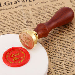 SDS Varnish Seal Wax Seal Stamp Brass Head Wooden Handle 30mm