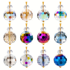 12pcs 22mm Iridescent Ball Bead Pendant Christmas Tree Crystal Ball