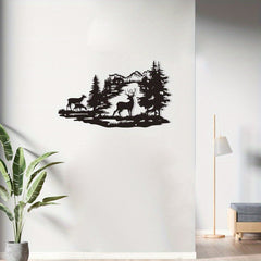 Metal Art Wall Decoration - Forest Deer Home Decoration