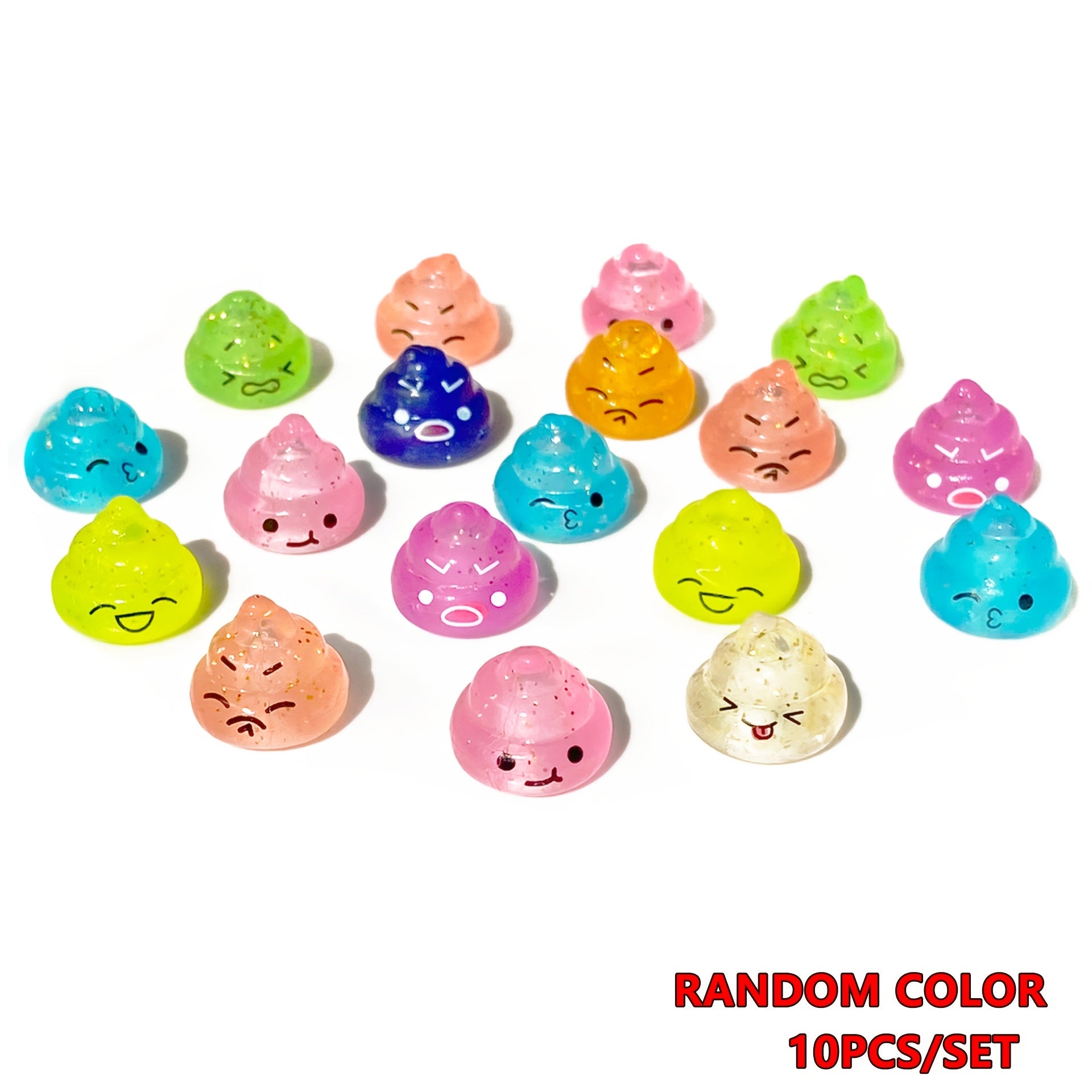 10pcs Colorful Feces Ornaments - Party Favors & Rewards for Kids & Adults