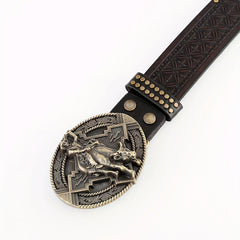 Men's Casual Retro Embossed Buckle Belt