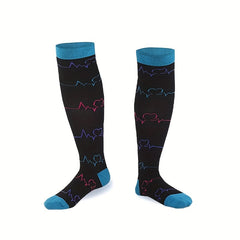 5 Pairs Durable Compression Socks for Running, Hiking, Cycling