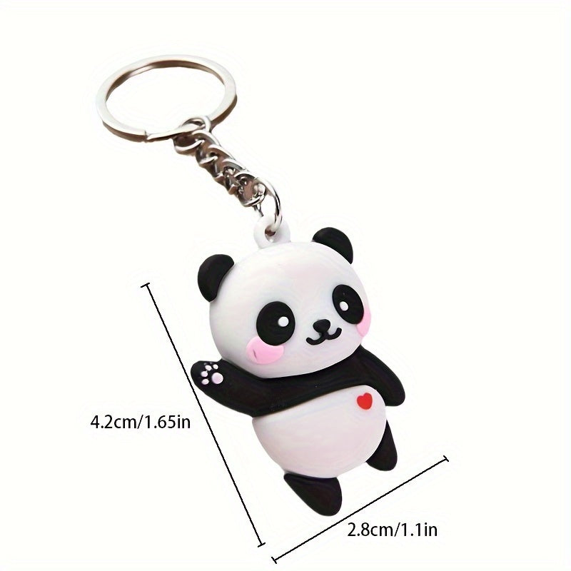 Panda Keychain Pendant Silicone Decoration for Keys Backpacks Wallets