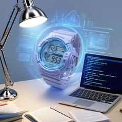 Waterproof Alarm Clock Digital Sport Wristwatch for Girls Teens Women