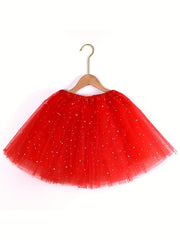 Sequin Tutu Skirt Girls Ballet Gymnastics Practice Girls 6 7y