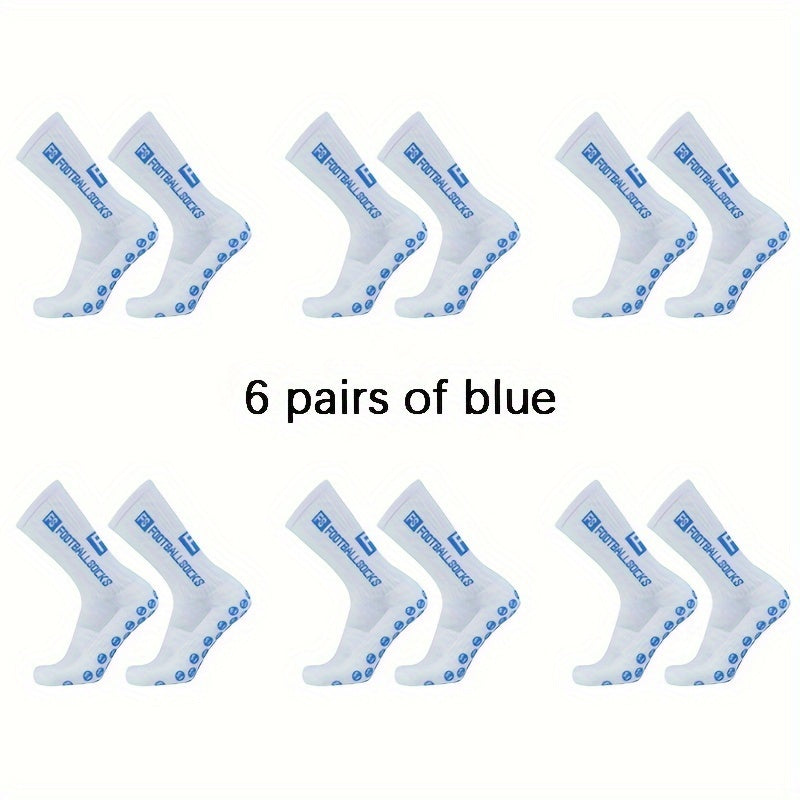6 Pairs Non Slip Football Socks Soccer Socks
