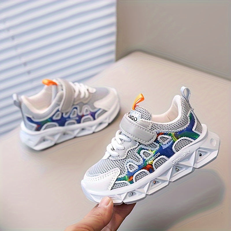 Boys Mesh Sneakers With Light Breathable Non Slip