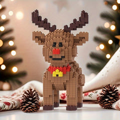 Christmas Reindeer Building Blocks Set DIY Craft Toy for Adults and Teens