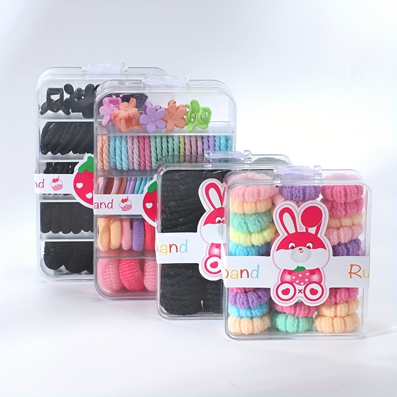 Colorful Hair Ties Hair Bands & Flowers Hair Clip Claw Clips Set