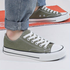 Men's Low Top Canvas Shoes Summer Breathable Non Slip