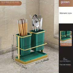 Kitchen Knives & Chopsticks Storage Cage Wall Mounted Cutlery Organizer