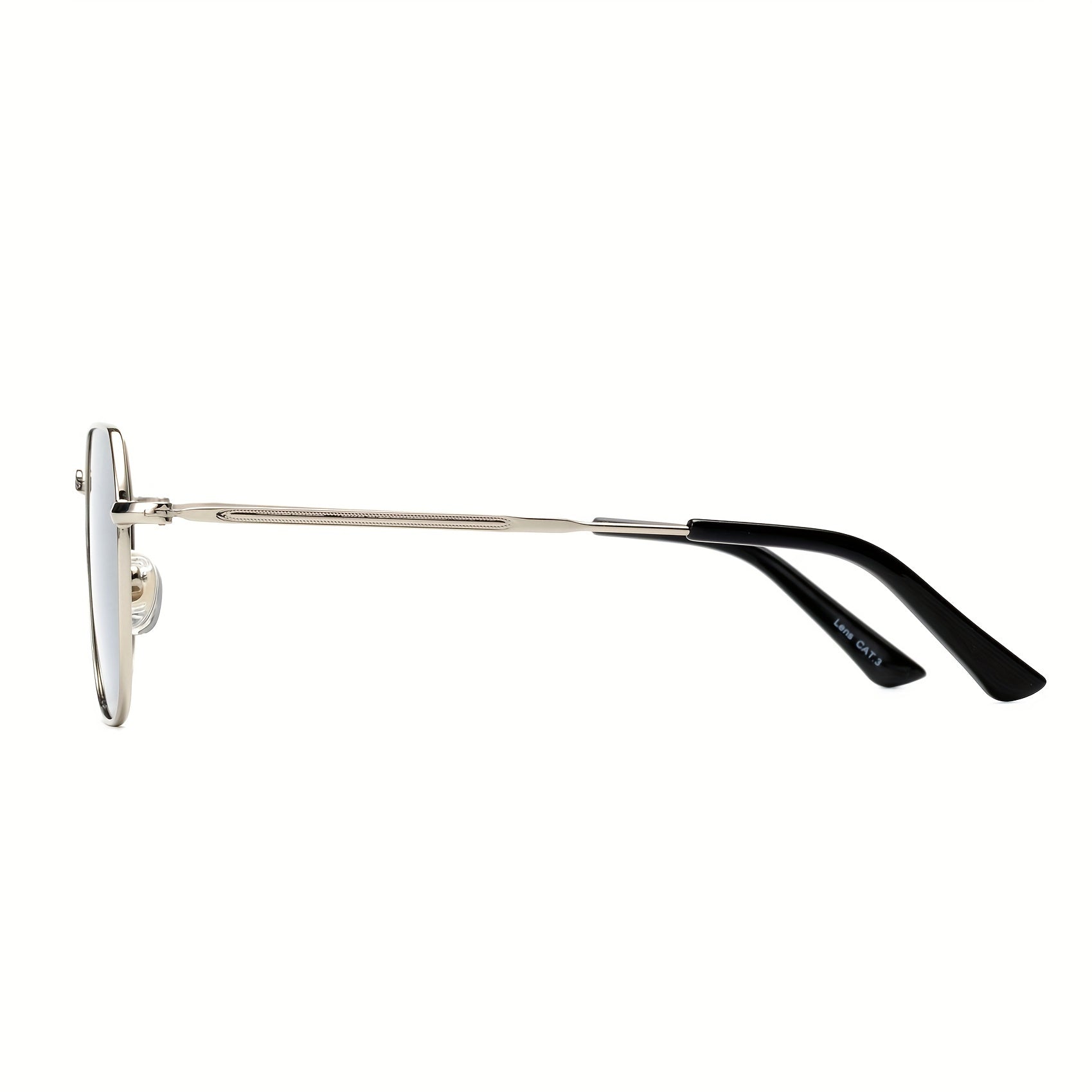 OUWEN Polarized Hexagon Square Sunglasses Small Polygon Aviators