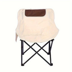 Portable Folding Camping Chair Outdoor Moon Chair With Storage Bag