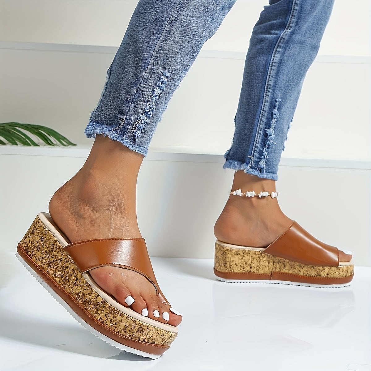 Women's Wedge Slide Sandals Casual Platform Sandals Comfortable Summer Shoes