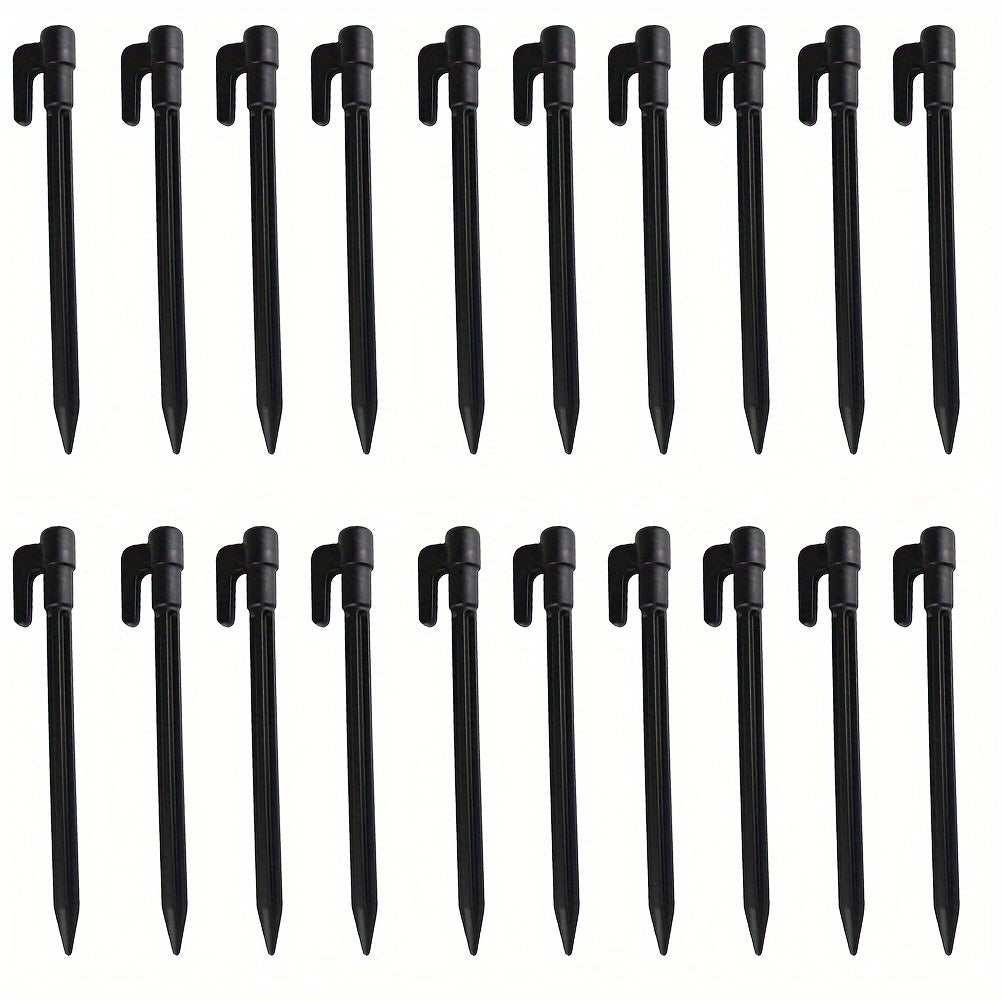 20PCS Plastic Tent Pegs Nail Camping Stakes Windproof Beach Mat Nails
