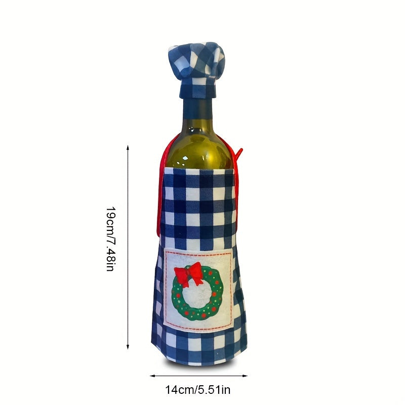 Christmas Wine Bottle Cover Chef Series Apron Sleeve Restaurant Decoration