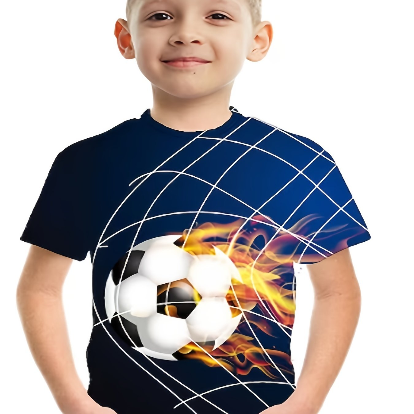 Active Boy's Football Graphic T Shirt 3D Print Short Sleeve Tee
