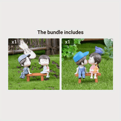 3pcs Wedding Couple Cake Ornament for Micro Landscape DIY Decoration
