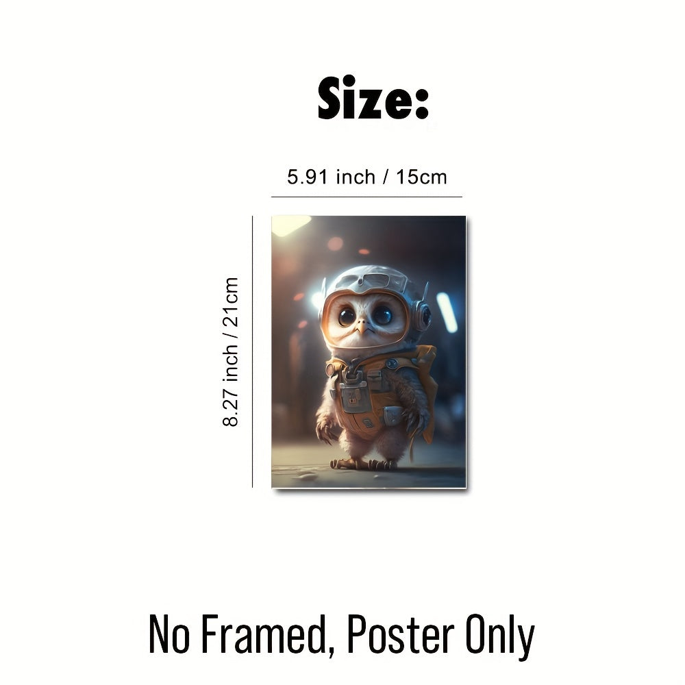Fantasy Animal Astronaut Poster for Kids Room Decor