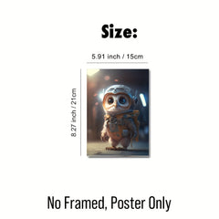 Fantasy Animal Astronaut Poster for Kids Room Decor