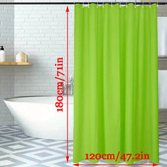 Green Shower Curtain Waterproof Fabric Bathroom Decor