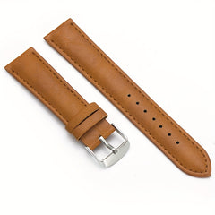 20 22mm Brown PU Leather Strap for Men's Watch