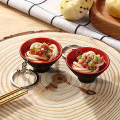 Bowl & Noodle Keychain Set for Couples