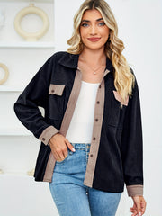 Plaid Button Jacket Women's Clothing