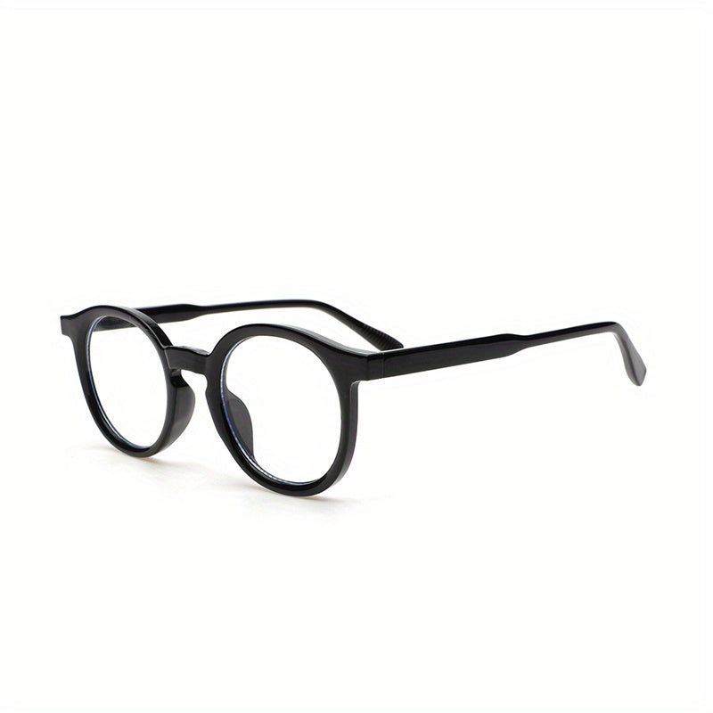 Round Frame Clear Lens Glasses Anti Light Stylish Eyewear