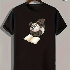 Panda Reading Books Print Men's Sports T-shirt