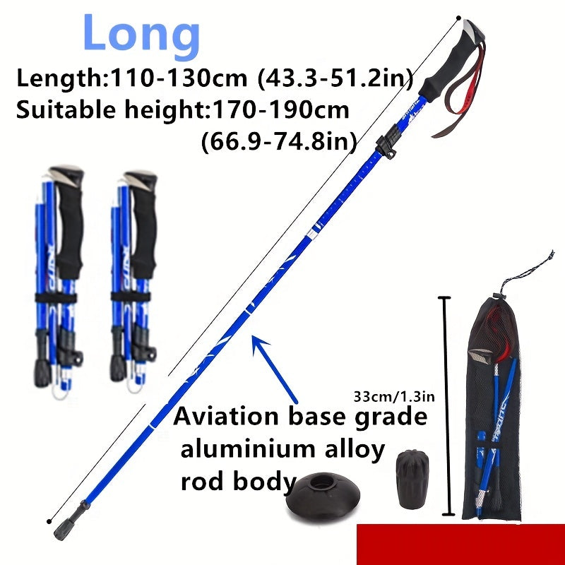 2pcs Lightweight Trekking Poles for Hiking Camping Outdoor Walking