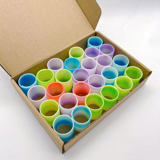 26pcs Gradient Stacked Circles Various Colors Party Carnival Gift Sock
