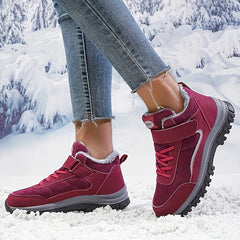 Plush Lined Snow Boots Wear Resistant Thermal Hiking Shoes