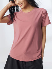 Mesh Short Sleeve Sports T Shirt Quick Dry Yoga Top Women's Activewear