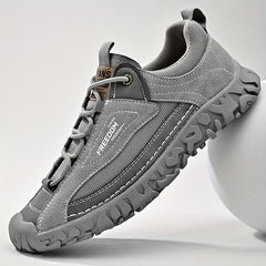 Men's Leather Stitch Sneakers Wear resistant Non Slip Outdoor Shoes