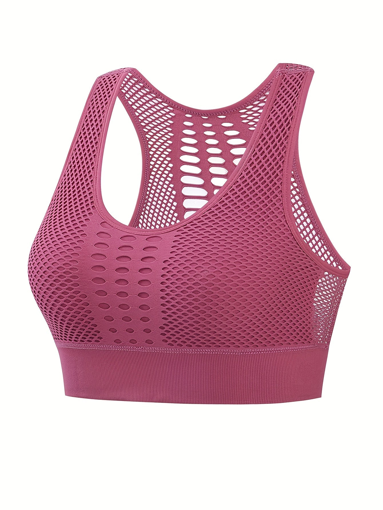 Fishnet Sports Bra Hollow Out Breathable Workout Bra Women's Lingerie