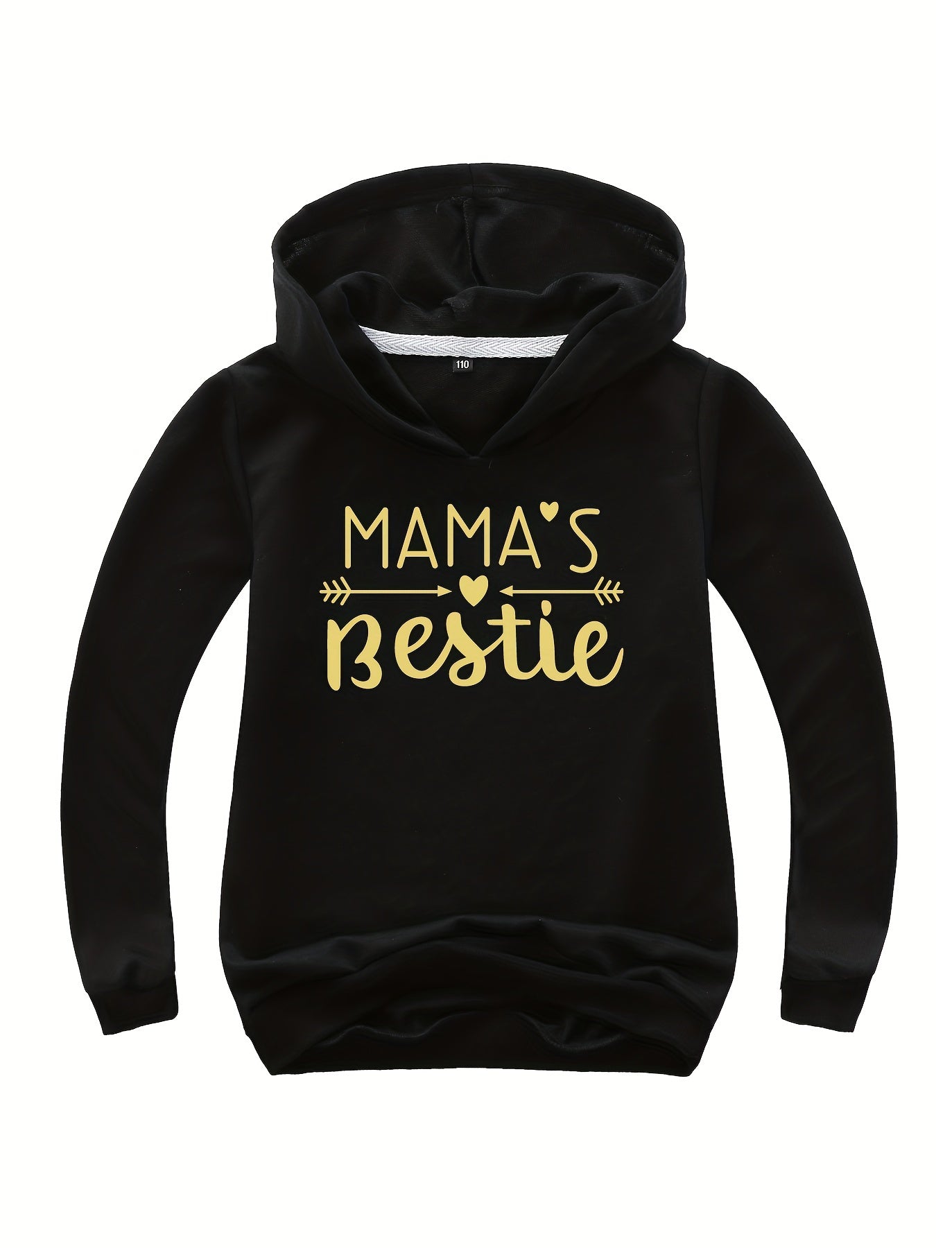 Kids Mama's Bestie Print Hoodie Pullover Sweatshirt