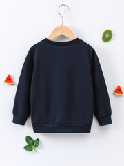Christmas Stickers Boys Sweatshirt Long Sleeve Pullover