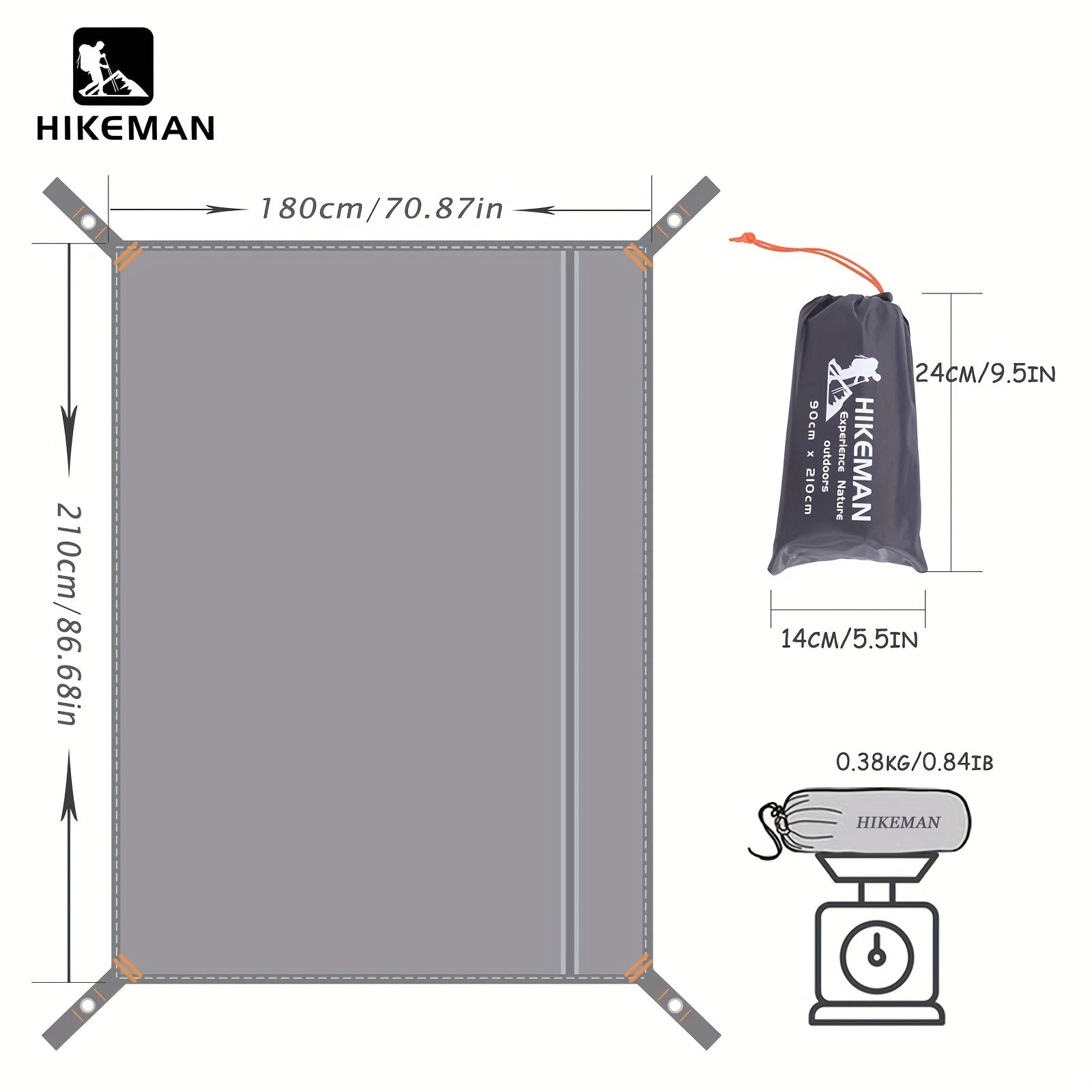 Waterproof Camping Tarp Ground Sheet - Multipurpose for Picnics, Hiking