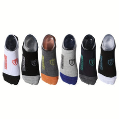 6 Pairs Men's Mid Crew Sport Socks - Sweat Absorbing Comfy Breathable