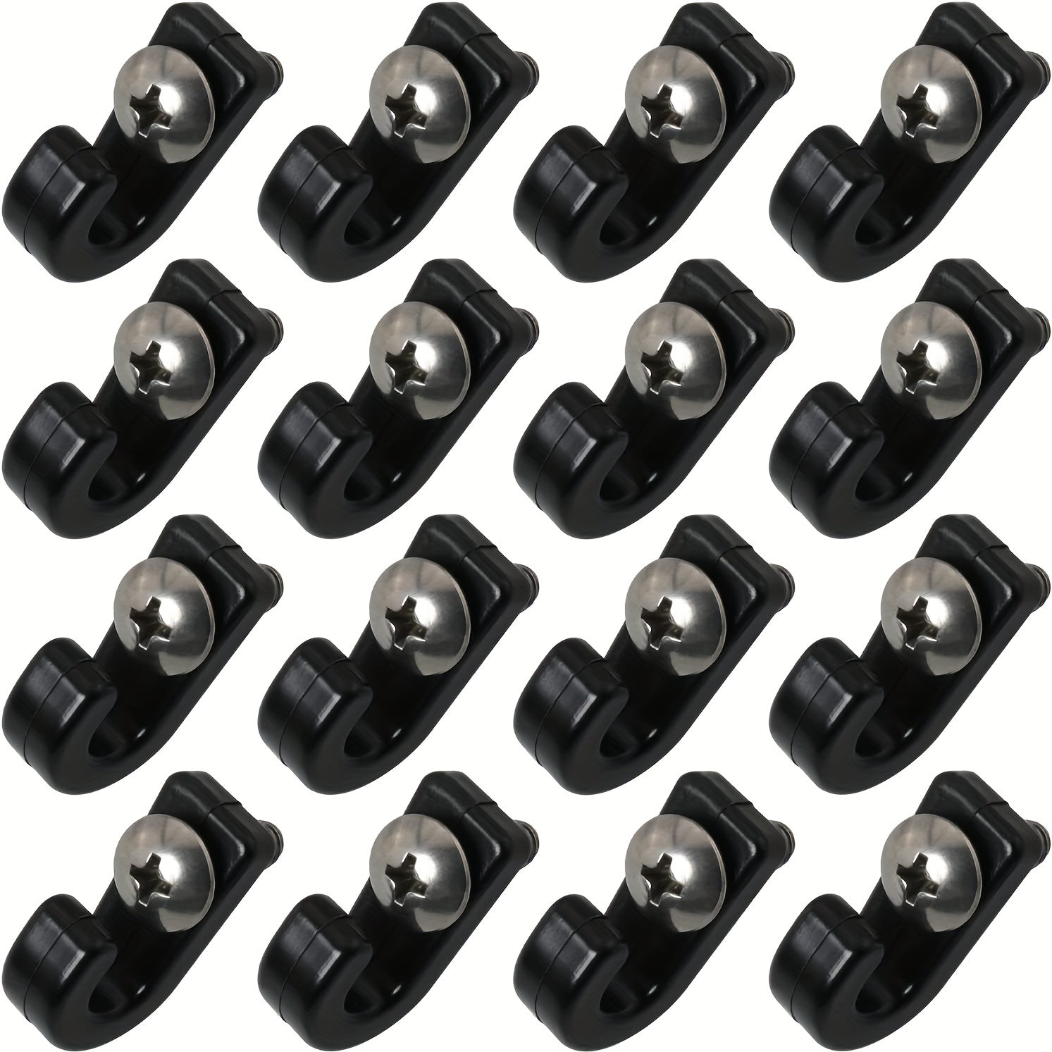16pcs J Shaped Paddle Board Hook with Screws for Secure Storage